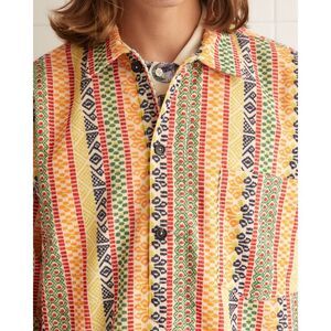 New Bode Wildflower Stripe Pullover $650 Large